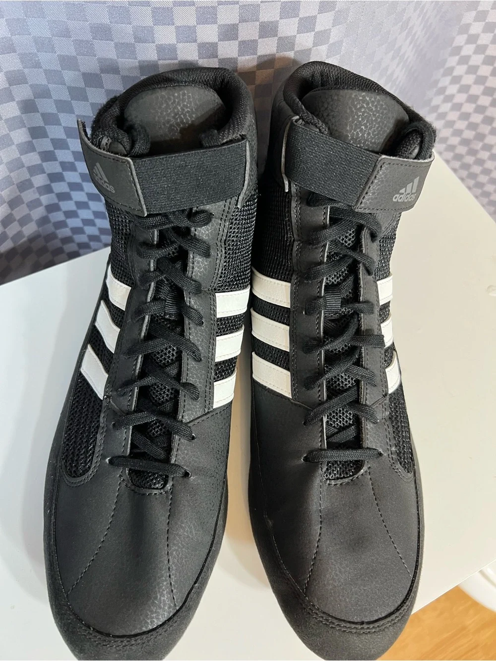 Adidas HVC 2 Wrestling Shoes Sz 13 MMA Boxing Weightlifting Black NEW  AQ3325